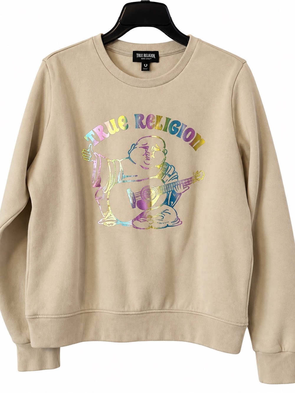 True Religion Crewneck Sweatshirt Iridescent Buddha  - Size L